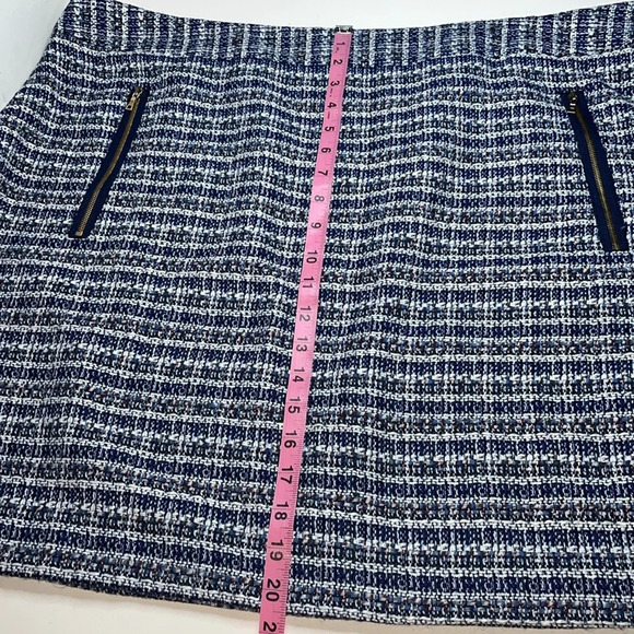 Loft Plus skirt size 20 textured plaid pattern lined side zipper clueless preppy - Picture 7 of 11